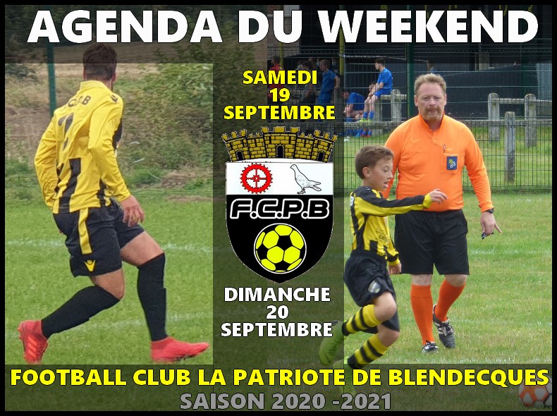 Au progamme du weekend 19 et 20 septembre 2020 !