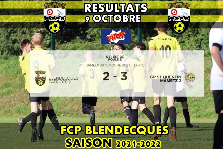 Pitch cup ok: Résultats du 9 octobre 2021