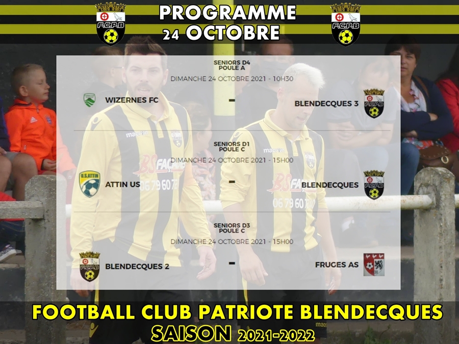 Attin, y'a un choc au sommet: Programme du dimanche 24 octobre 2021