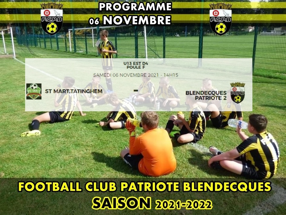 Si jamais ça joue, les U13 en officiel: Programme du samedi 06 novembre