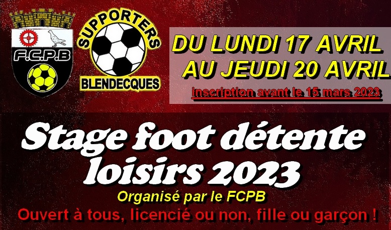 Stage foot 2023 !